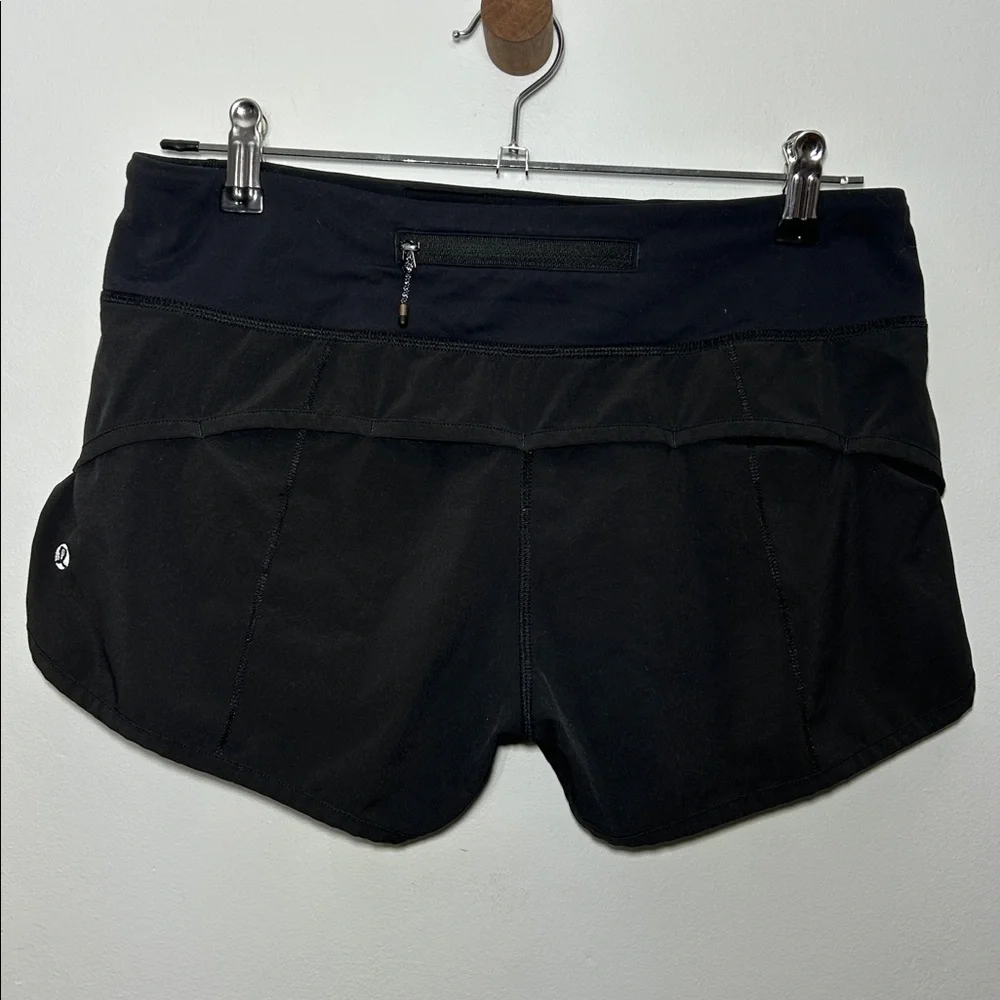 Lululemon Black Speed Up Lined Shorts  2.5" sz 6 - Picture 5 of 8
